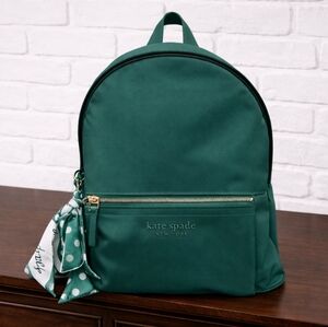 Kate Spade Nylon Bookbag - Green - Plus Bag Charm! - NWOT